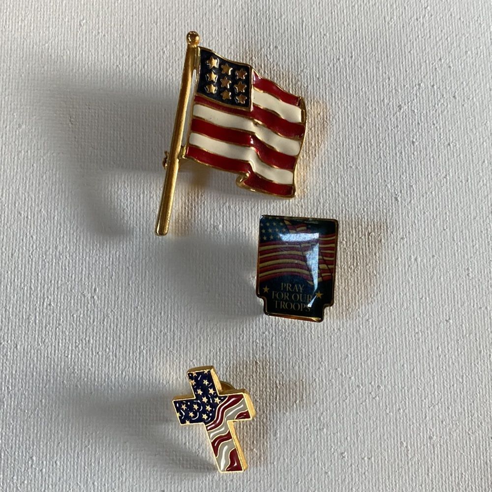 Bundle USA July 4th Patriotic Brooch Pins